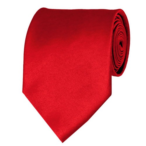 Red Neckties Solid Color Ties Stanard Adult Size Wholesale Prices No Minimums
