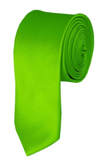 Lime Green Boys Tie - 48 Inches - Satin 