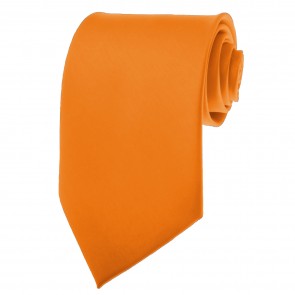 Orange Ties Mens Solid Color Neckties