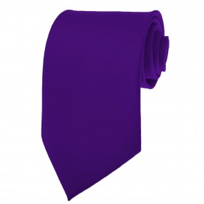 Dark Purple Ties Mens Solid Color Neckties