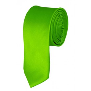 Skinny Lime Green Ties Solid Color 2 Inch Tie Mens Neckties