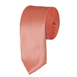Skinny Palm Coast Coral Ties Solid Color 2 Inch Tie Mens Neckties