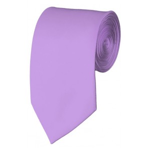 Slim Lavender Necktie 2.75 Inch Ties Mens Solid Color Neckties