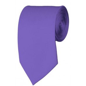 Slim Purple Necktie 2.75 Inch Ties Mens Solid Color Neckties