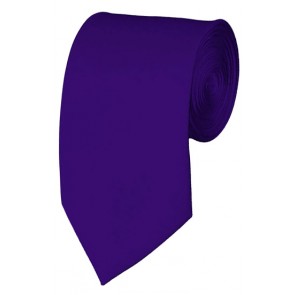 Slim Dark Purple Necktie 2.75 Inch Ties Mens Solid Color Neckties