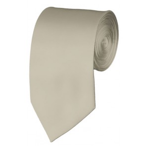 Slim Beige Necktie 2.75 Inch Ties Mens Solid Color Neckties
