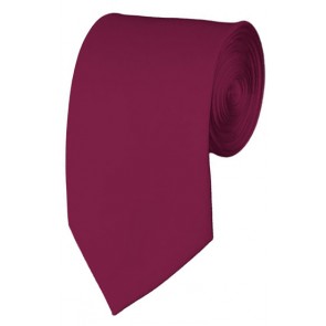 Slim Raspberry Necktie 2.75 Inch Ties Mens Solid Color Neckties