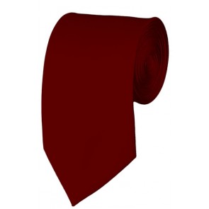 Slim Burgundy Necktie 2.75 Inch Ties Mens Solid Color Neckties
