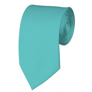 Slim Aqua Green Necktie 2.75 Inch Ties Mens Solid Color Neckties
