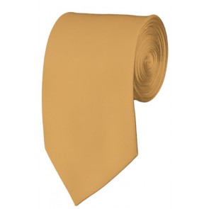 Slim Honey Gold Necktie 2.75 Inch Ties Mens Solid Color Neckties