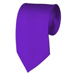 Slim Plum Violet Necktie 2.75 Inch Ties Mens Solid Color Neckties
