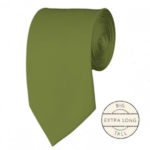 Olive Extra Long Tie Solid Color Ties Mens Neckties
