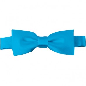 Turquoise Blue Bow Tie Pre-tied Satin Boys Ties
