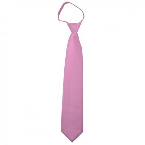 Solid Dusty Pink Boys Zipper Ties Kids Neckties