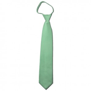 Solid Light Sage Zipper Ties Mens Neckties