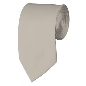 Slim Platinum Necktie 2.75 Inch Ties Mens Solid Color Neckties