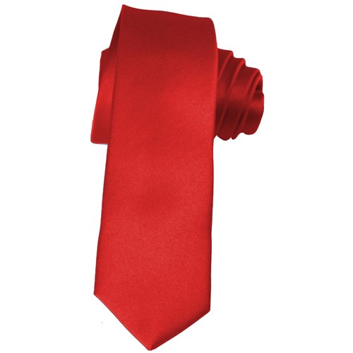 Red skinny ties - Satin - Mens Neckties - Wholesale prices no minimums