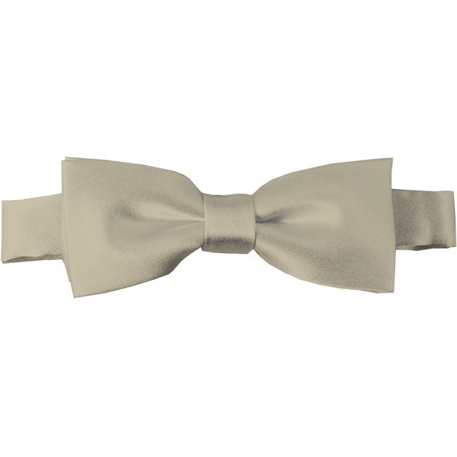 Boys beige bow tie - Satin - Pre-Tied - Wholesale prices no minimums
